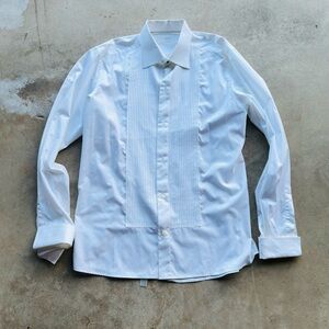 Eton Contemporary Fit Tuxedo Shirt Mens 17/43 White French Cuff  Luxury